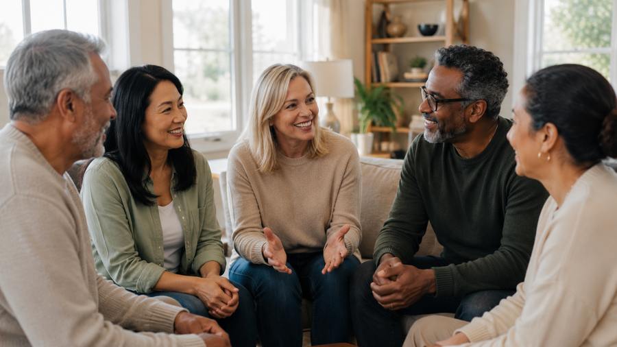 Community members connecting and supporting each other
